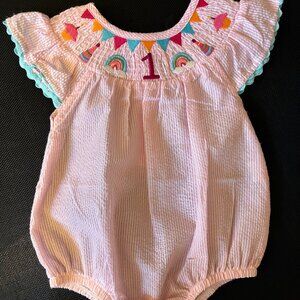 #1 Birthday Romper, First Birthday Party romper Like New